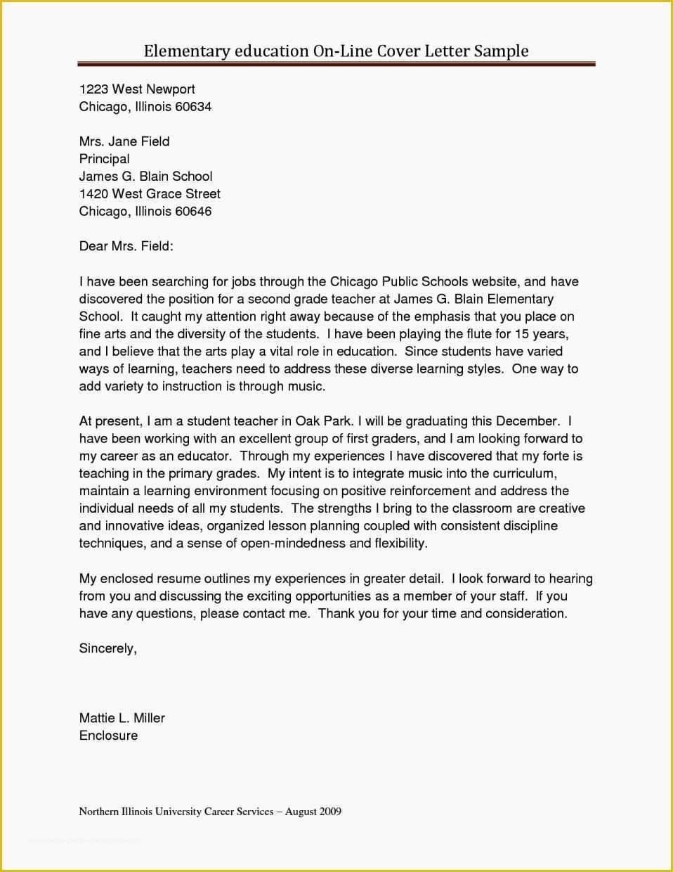 Teacher Cover Letter Template Free Of Experienced Teacher Cover Letter