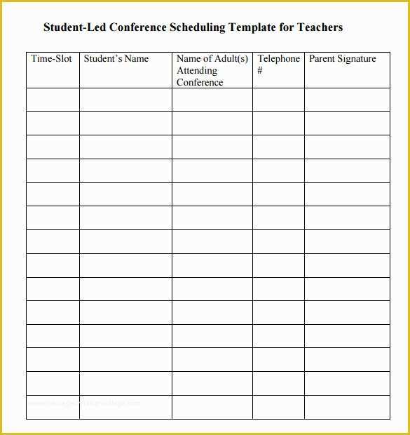 Teacher Schedule Template Free Of 12 Conference Schedule Templates Word Pdf