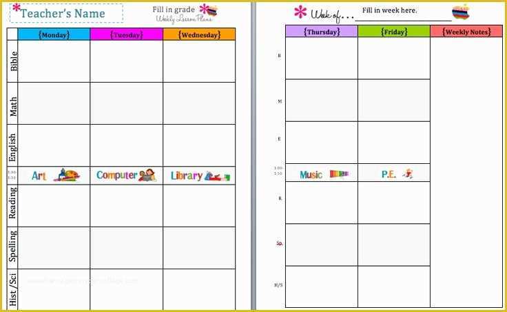 Teacher Schedule Template Free Of Best 25 Lesson Plan Books Ideas On Pinterest