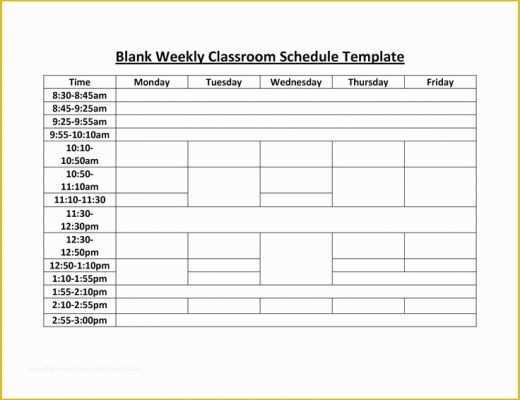 Teacher Schedule Template Free Of Best 25 Printable Blank Calendar ...