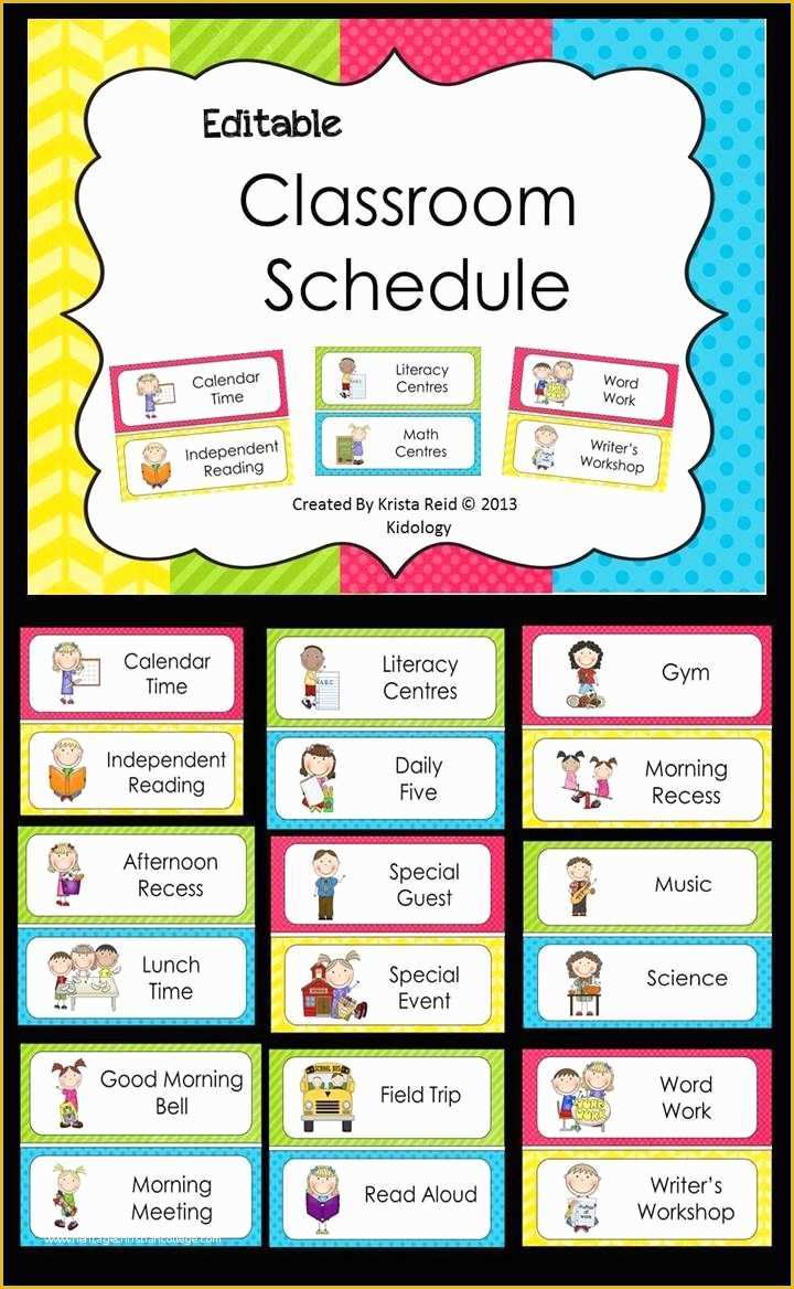 Teacher Schedule Template Free Of Daily Schedule Ideas for Pre K