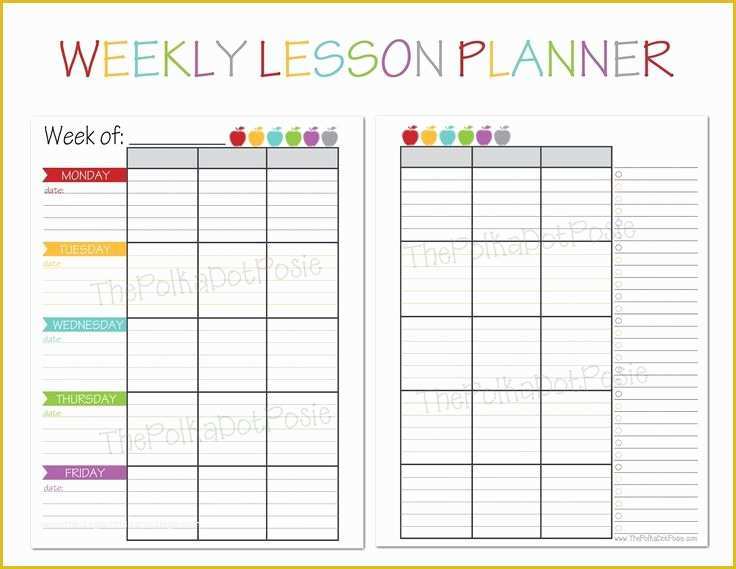 Teacher Schedule Template Free Of the Polka Dot Posie New Teacher & Homeschool Planners