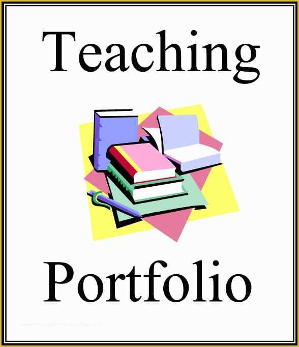 Free Teaching Portfolio Cover Page Template Printable Templates