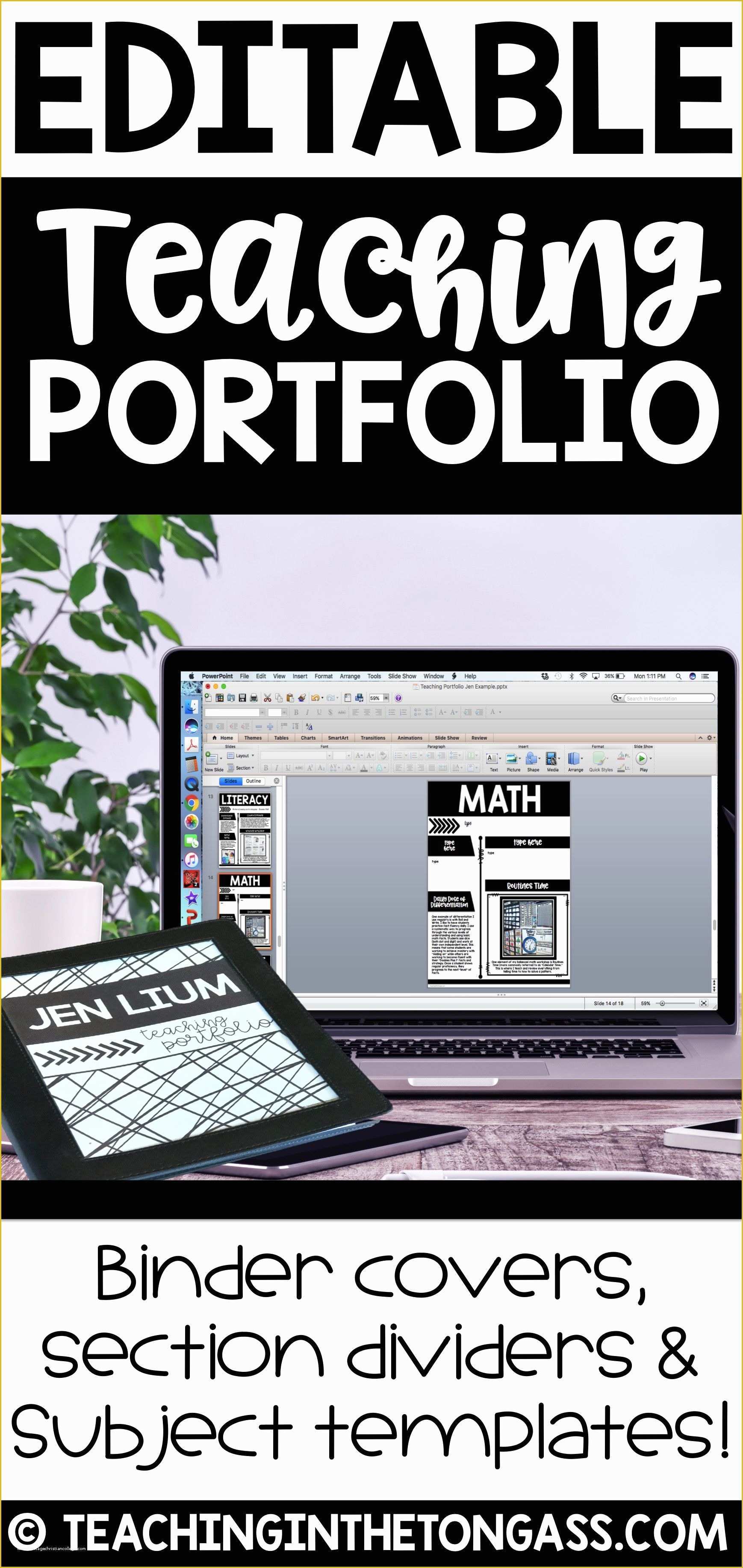 Teaching Portfolio Template Free Of Editable Teacher Portfolio Templates