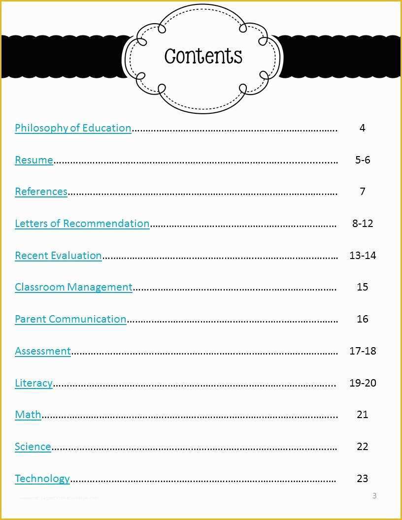 51 Teaching Portfolio Template Free