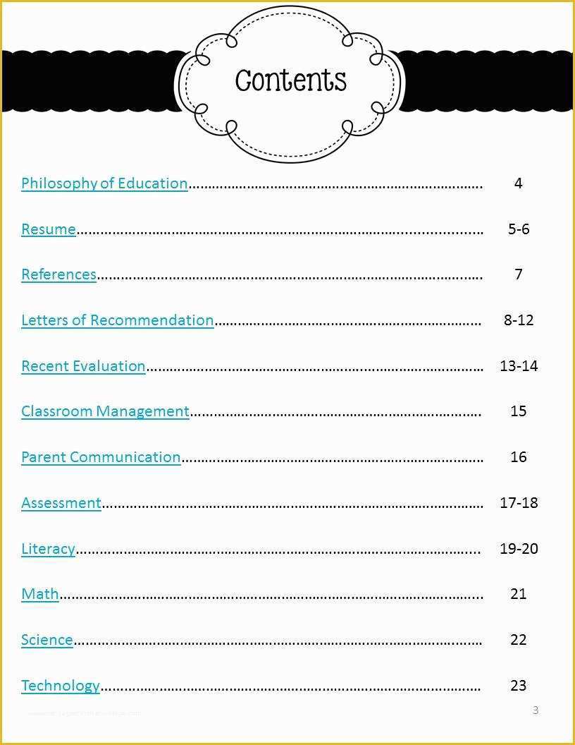Teaching Portfolio Template Free Of Teacher s Toolkit Forms Lists And 