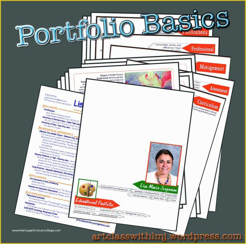 Teaching Portfolio Template Free Of Portfolio Basics