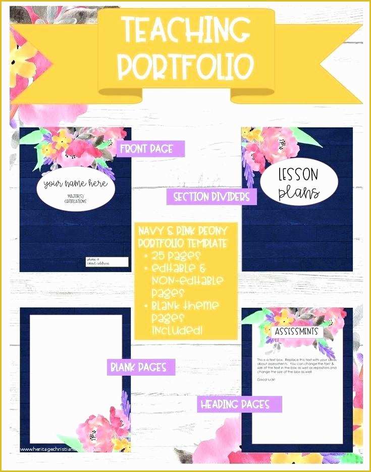 Teaching Portfolio Template Free Of Teacher Portfolio Cover Page Templates