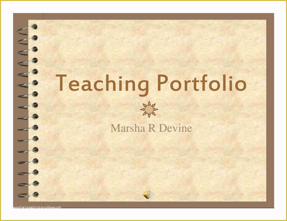 Teaching Portfolio Template Free Of Teaching Portfolio M Devine 2008