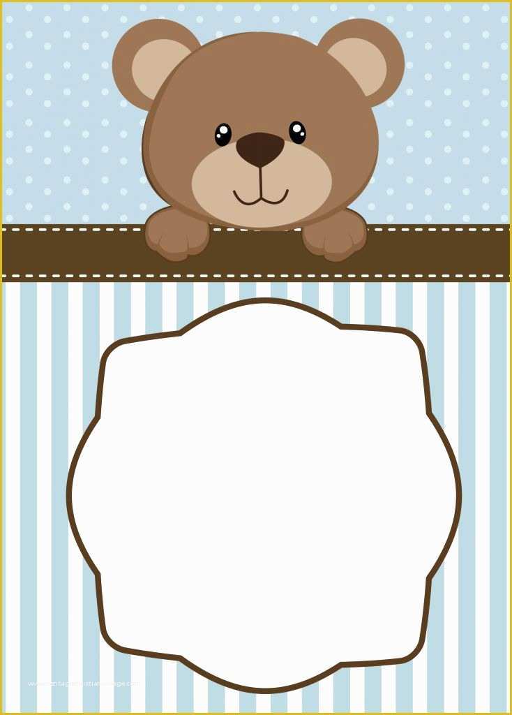 Teddy Bear Baby Shower Invitations Templates Free Of Neutral Teddy Bear Baby Shower Invitations