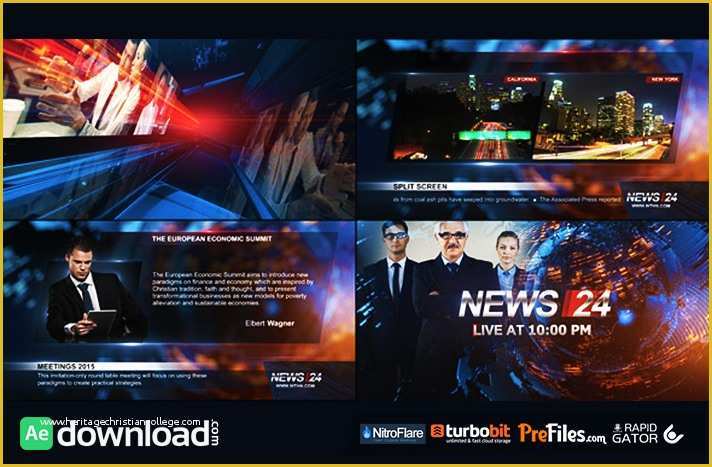 Template Bumper after Effect Free Of Broadcast Design News 24 Package Videohive Free