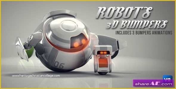 Template Bumper after Effect Free Of Robots 3d Logo Bumpers after Effects Project Videohive