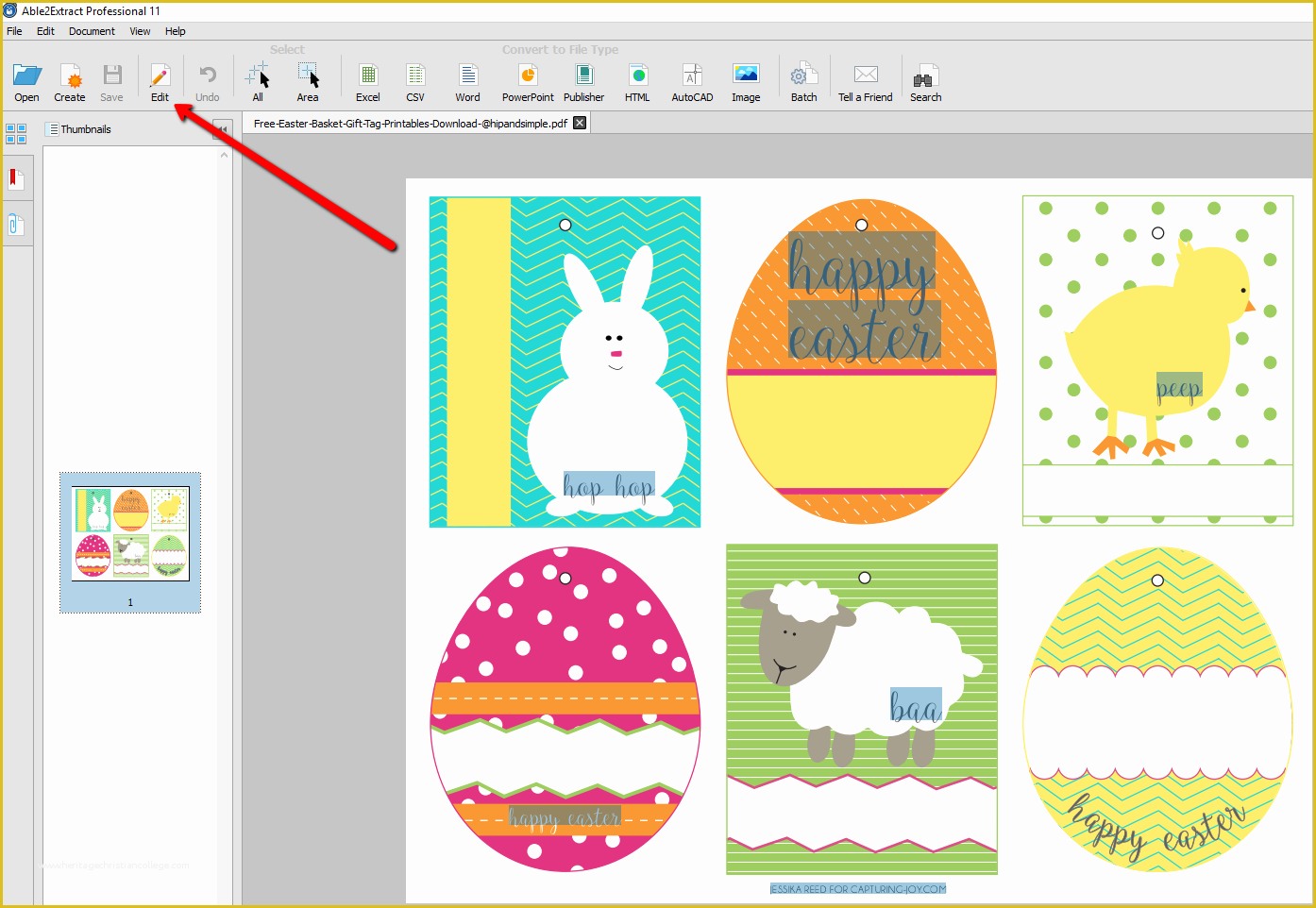 Template Editor Free Of How to Convert and Edit Free Printable Easter Pdf Templates
