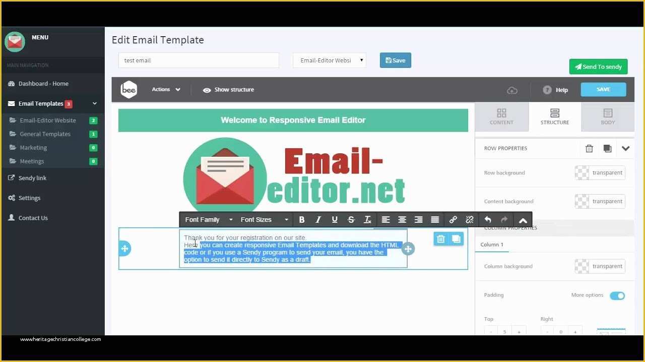 Template Editor Free Of Responsive Email Templates Free Line Editor