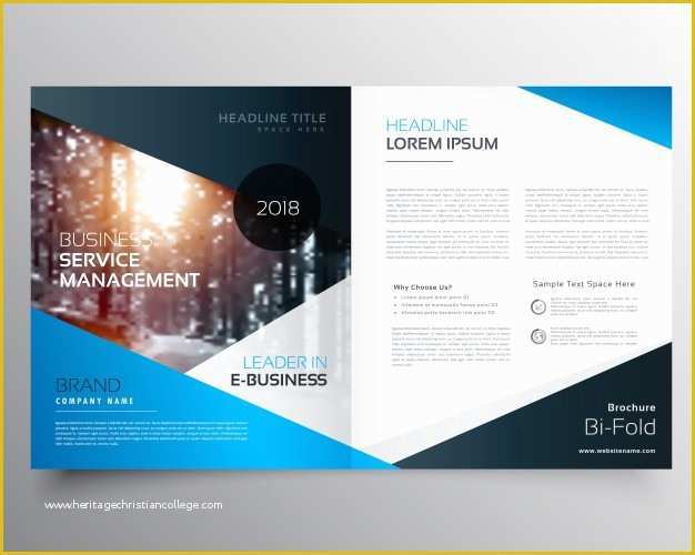 Template for Brochure Design Free Download Of Blue Business Brochure Template Vector