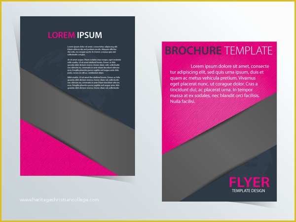 Template for Brochure Design Free Download Of Brochure Template Design with Pink and Dark Color Free