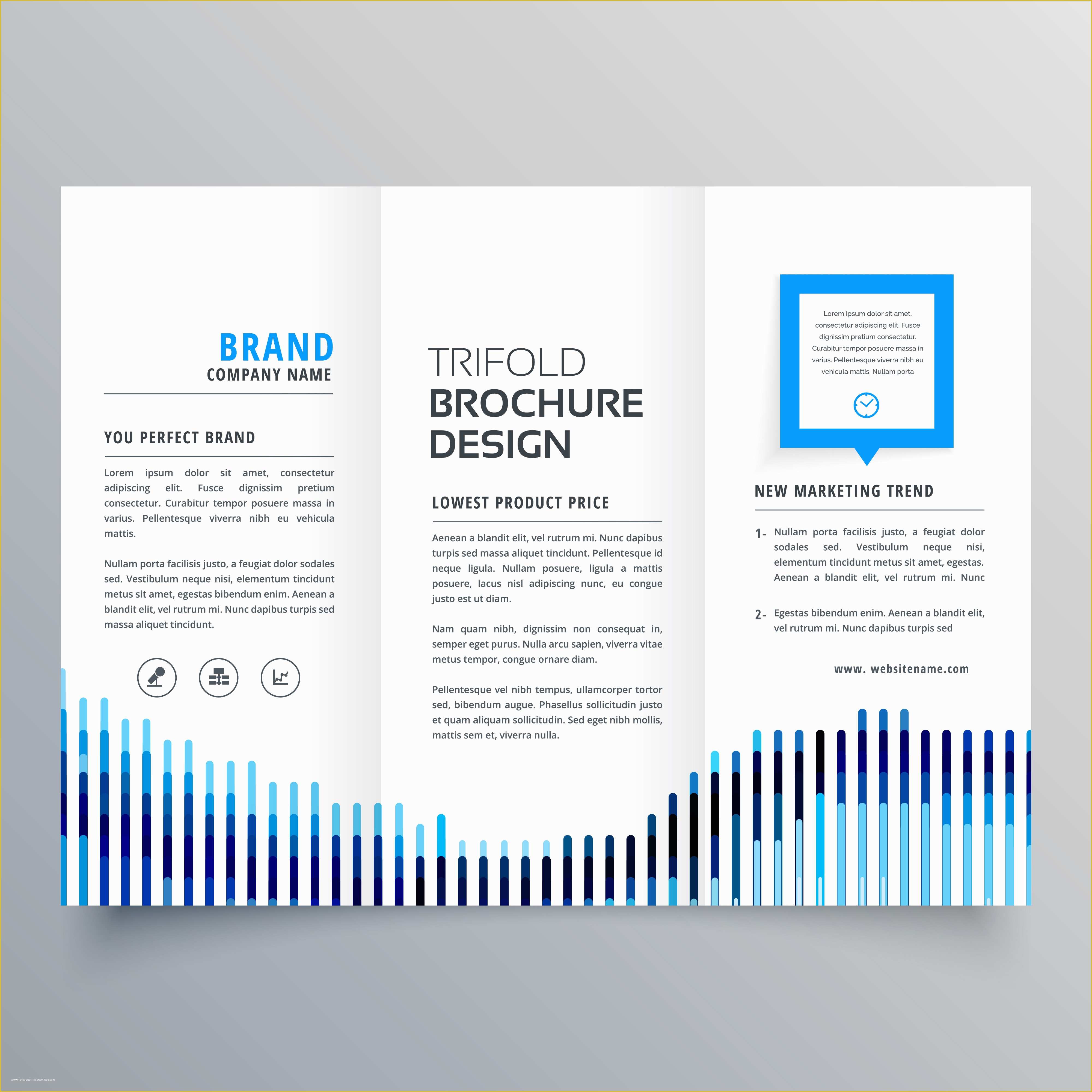 Template for Brochure Design Free Download Of Creative Blue Trifold Business Brochure Design Template