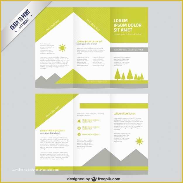 Template for Brochure Design Free Download Of Nature Brochure Template Vector