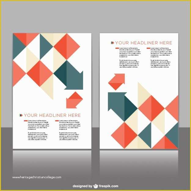 Template for Brochure Design Free Download Of Polygonal Brochure Template Vector