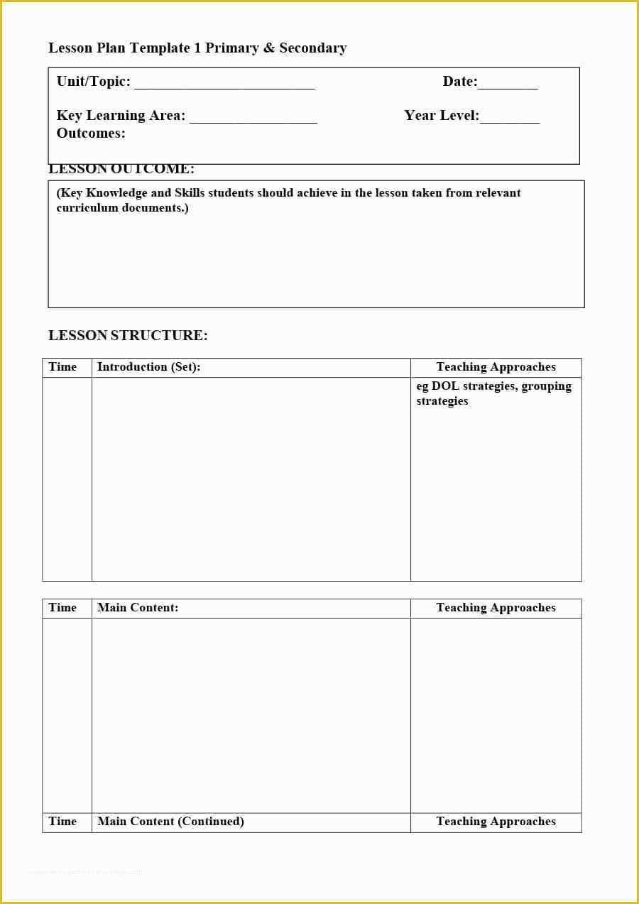 Template Free Download Of 39 Best Unit Plan Templates [word Pdf] Template Lab