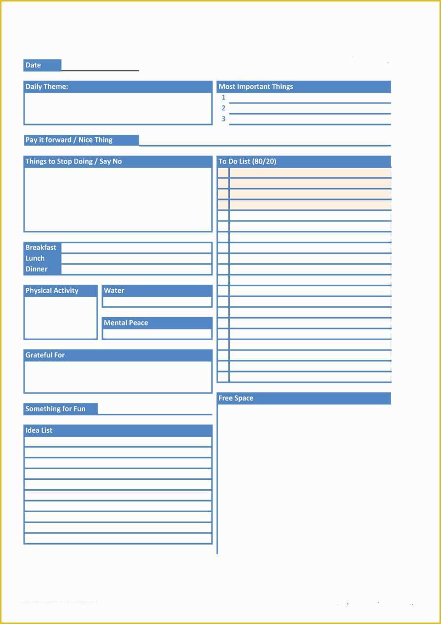 Template Free Download Of 40 Printable Daily Planner Templates Free Template Lab