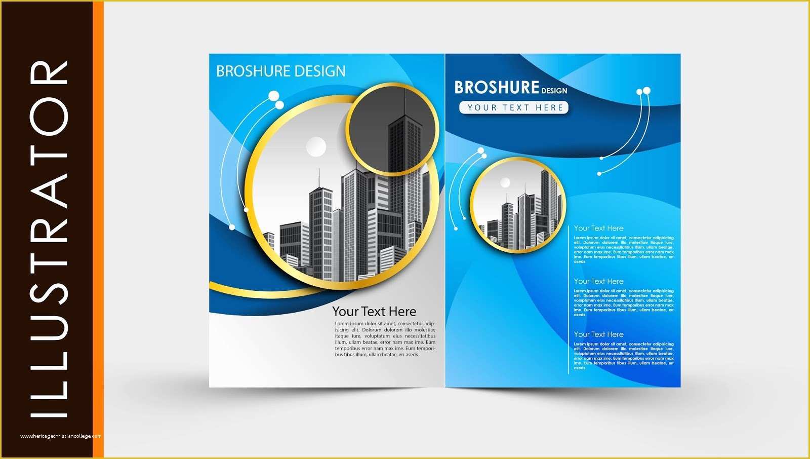 Template Free Download Of Free Download Adobe Illustrator Template Brochure Two Fold