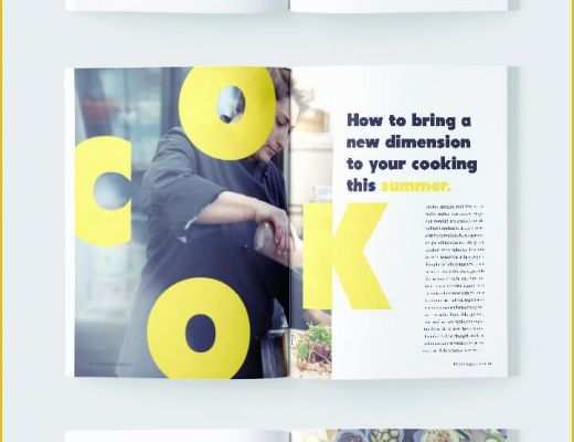 Template Indesign Free Of Stylish Food Magazine Template for Indesign