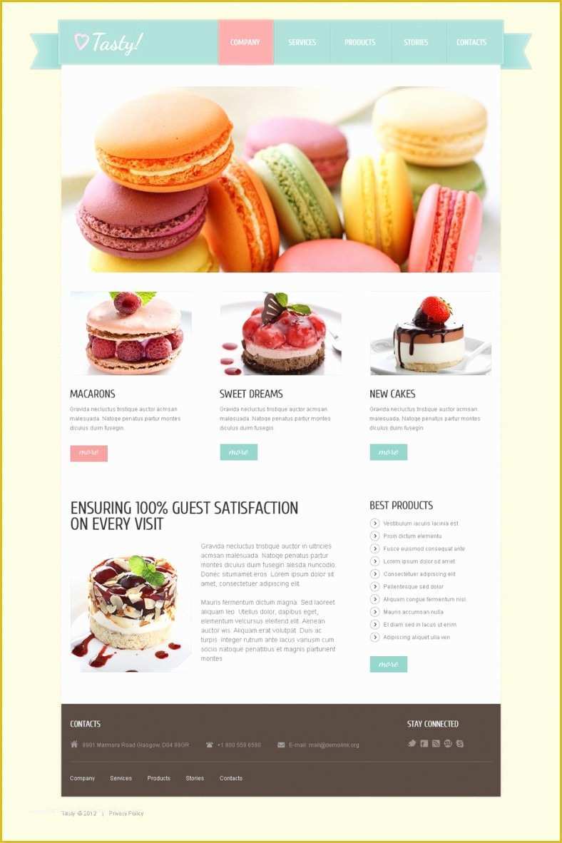 Template Shop Free Of 9 Best Sweet Shop Website Templates & themes
