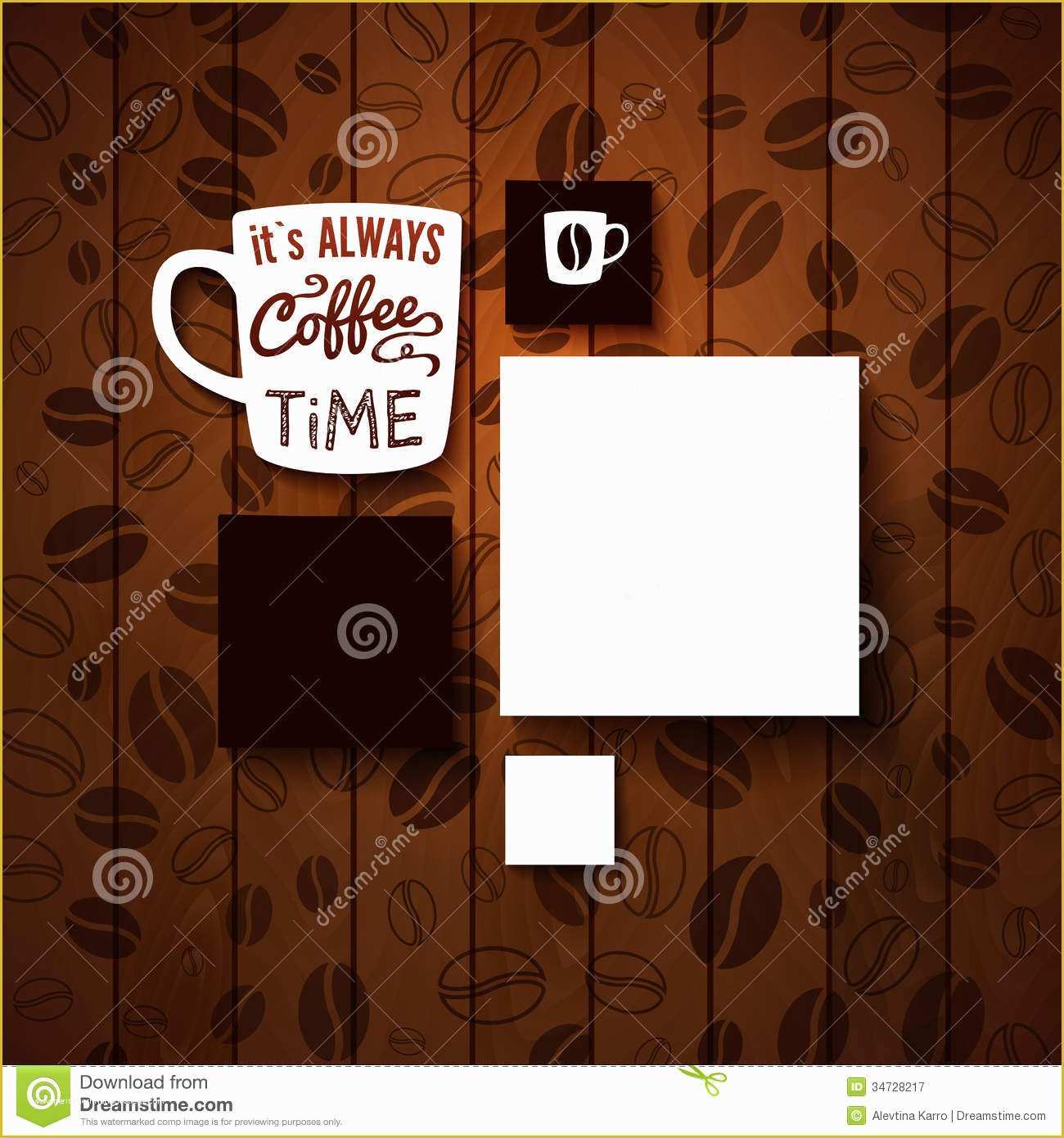 Template Shop Free Of Design Template for Your Coffee Shop Stock Illustration