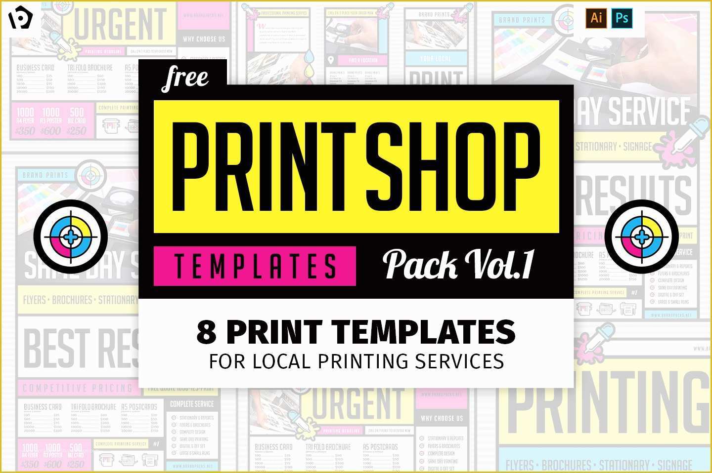 Template Shop Free Of Free Print Shop Templates for Local Printing Services