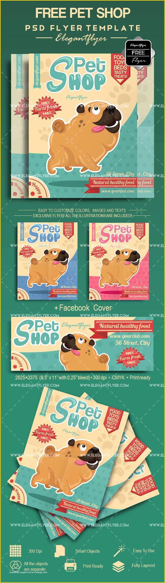 Template Shop Free Of Pet Shop Free Flyer Template – by Elegantflyer