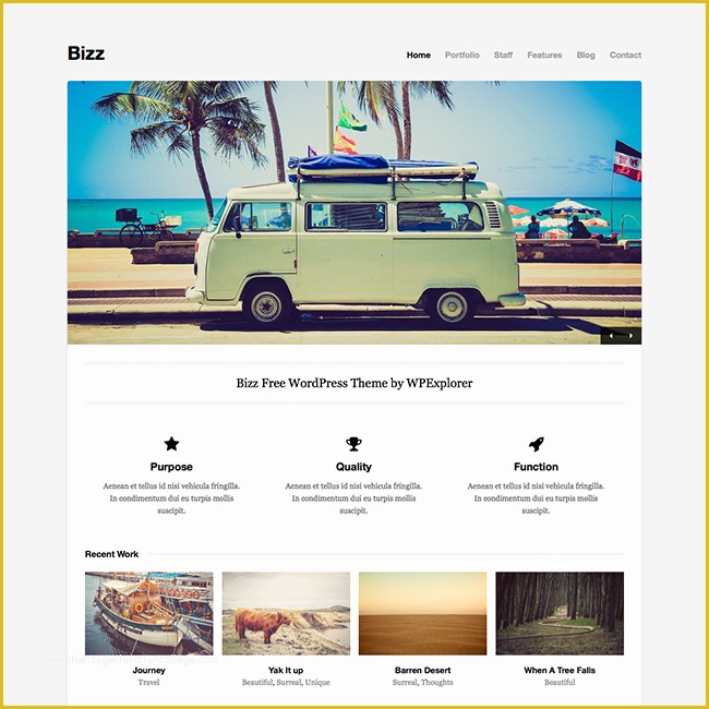 Template Wordpress Free Of Bizz Free Minimal Business & Portfolio Wordpress theme