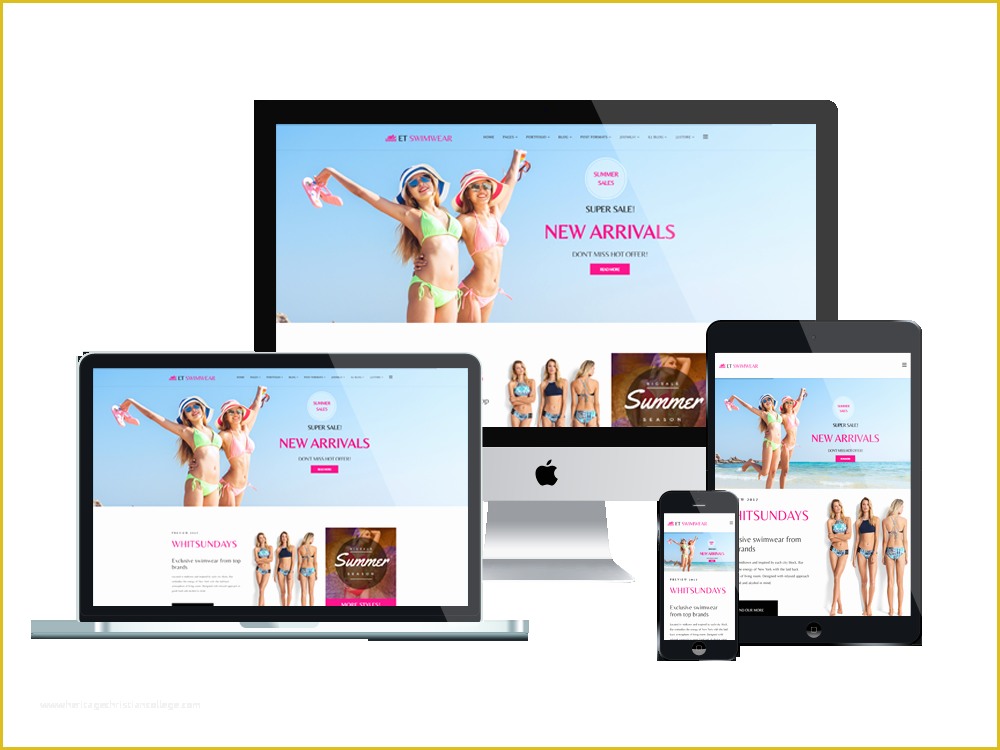 Template Wordpress Free Responsive Of Et Swimwear – Free Responsive Swimwear Store Joomla Template