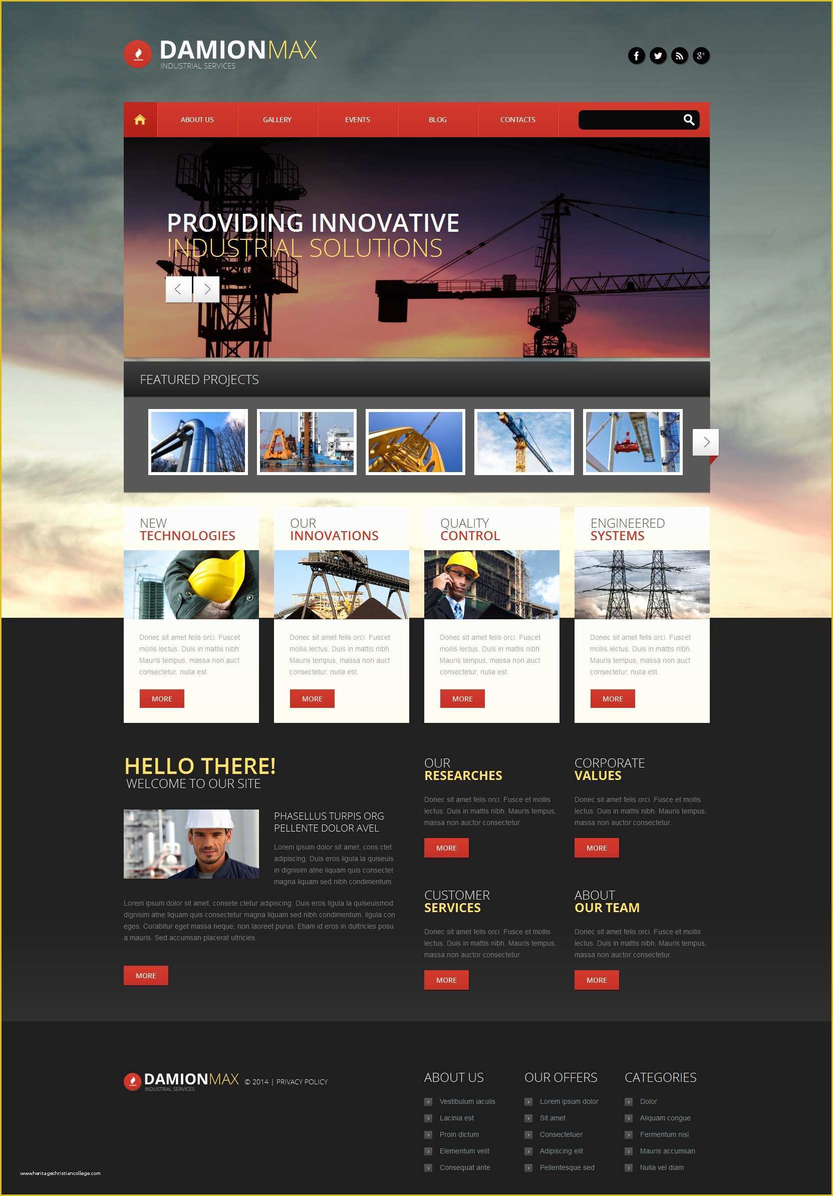 Template Wordpress Free Responsive Of Industrial Engineering Wordpress theme