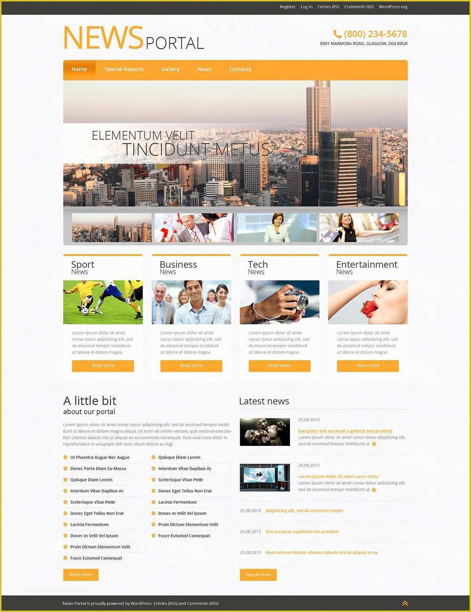 Template Wordpress Free Responsive Of News Portal Responsive Wordpress theme