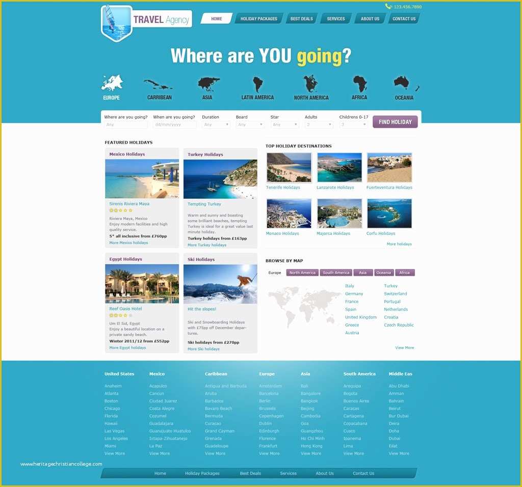 Templates Web Free Of Travel Website Template