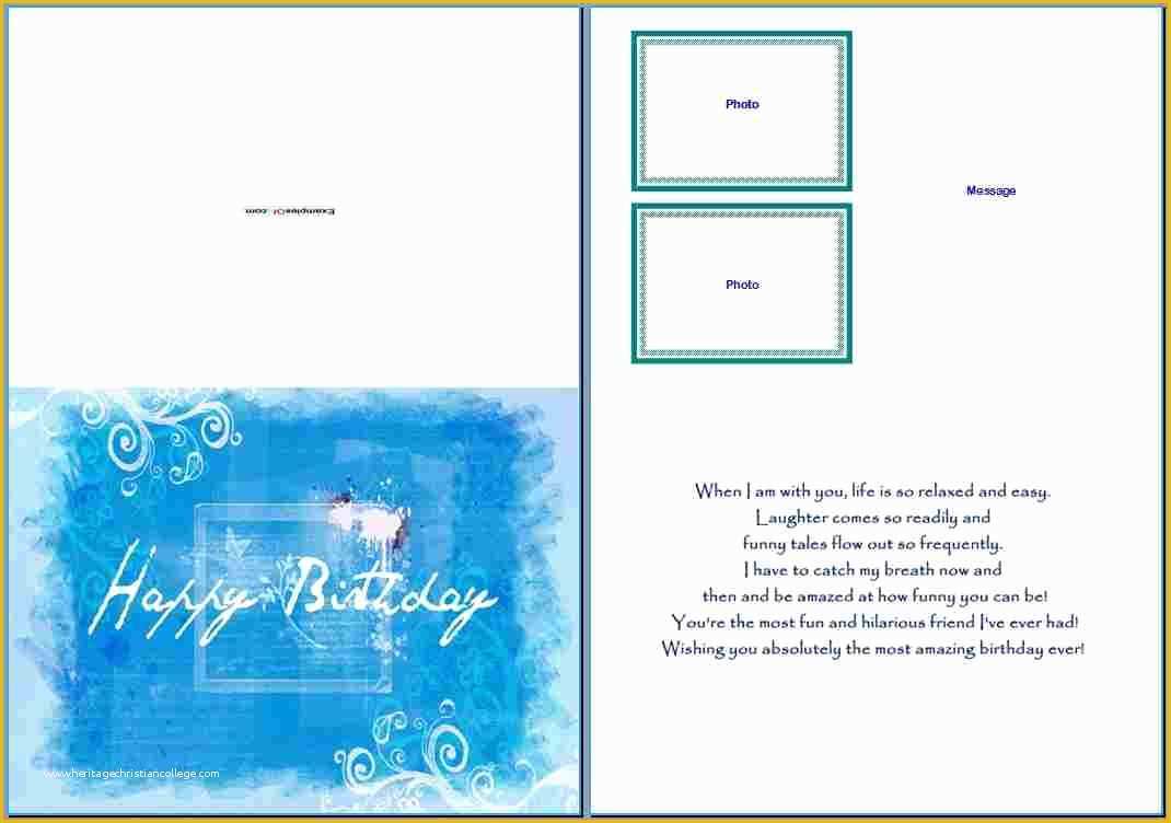 Templates Word Free Of Birthday Card Template