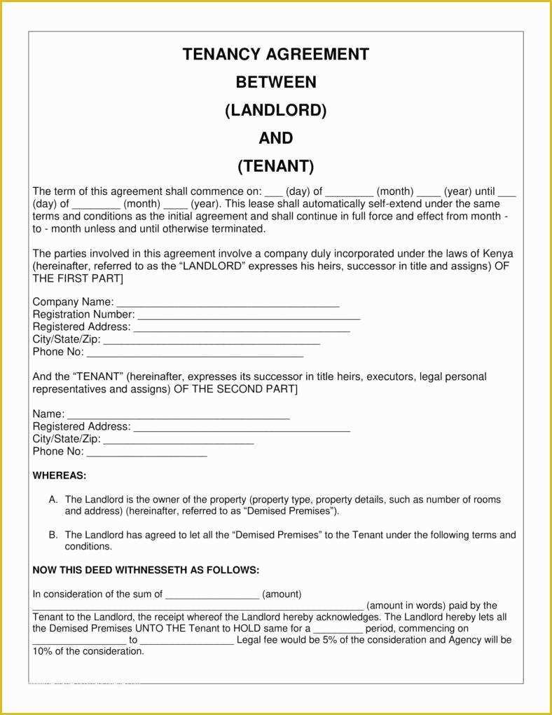 Tenancy Agreement form Template Free Of 9 Simple Tenancy Agreement Templates Pdf
