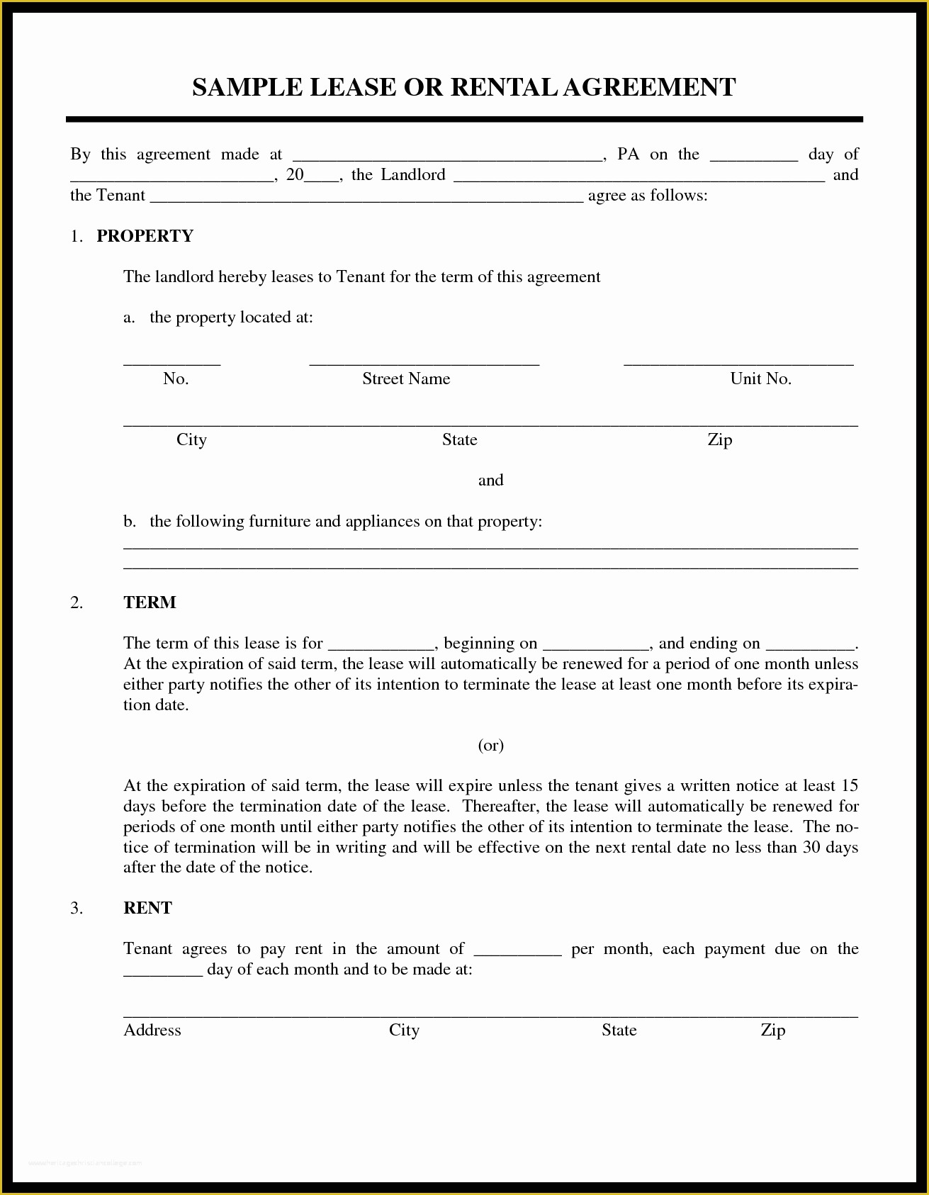 Tenancy Agreement form Template Free Of Blank Rental Lease Example Mughals