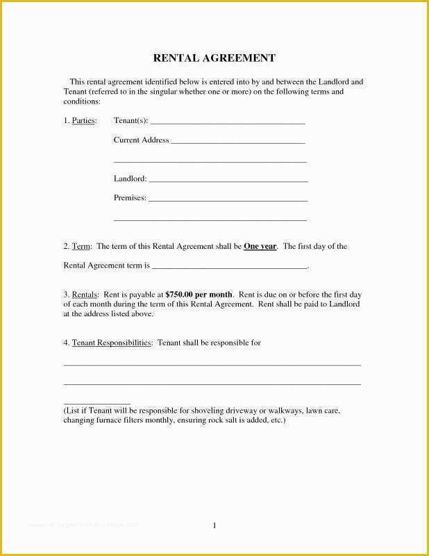 Tenancy Agreement form Template Free Of Free Printable Basic Rental Agreement