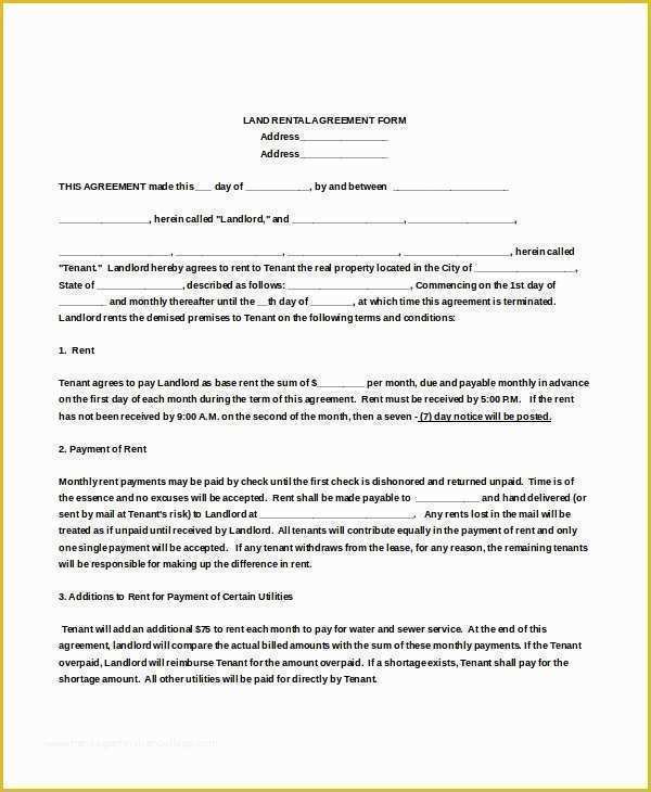 Tenancy Agreement form Template Free Of Rental Agreement form – 12 Free Word Pdf Documents