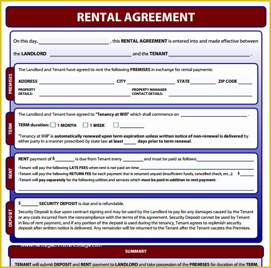 Tenancy Agreement form Template Free Of Rental Agreement forms Free and software