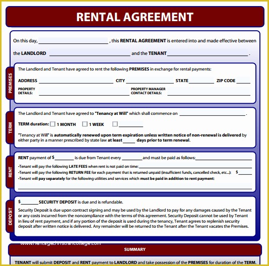 Tenancy Agreement form Template Free Of Rental Agreement forms Free and software