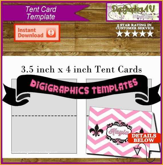 Tent Card Template Free Download Of Tent Card 3 5 X 4 Inch Diy Printable Template Instant