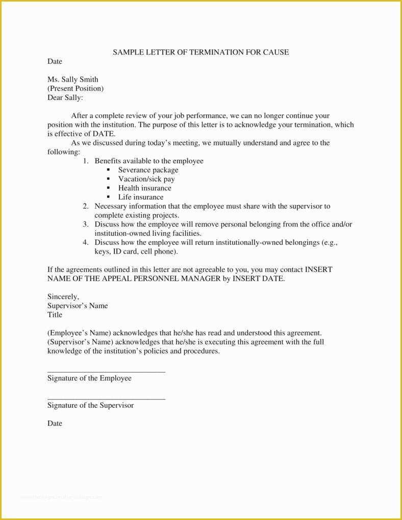 Termination Letter Template Free Of 9 Pany Termination Letters