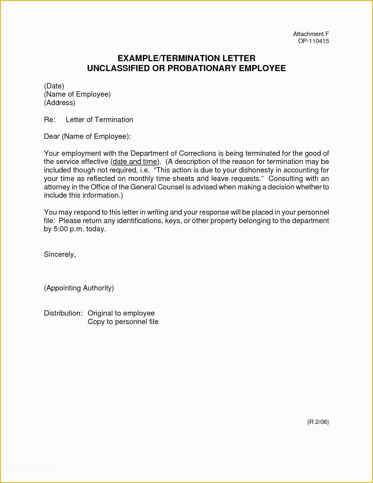 Termination Letter Template Free Of Sample Employee Termination Letter Template Samples