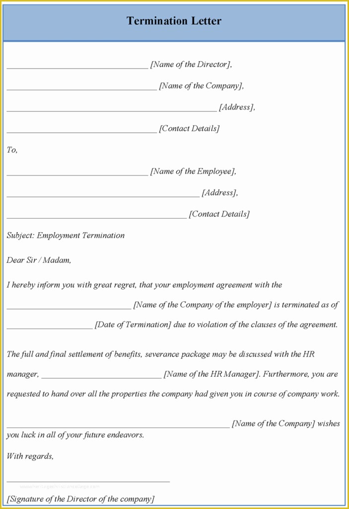 Termination Letter Template Free Of Termination Quotes Quotesgram