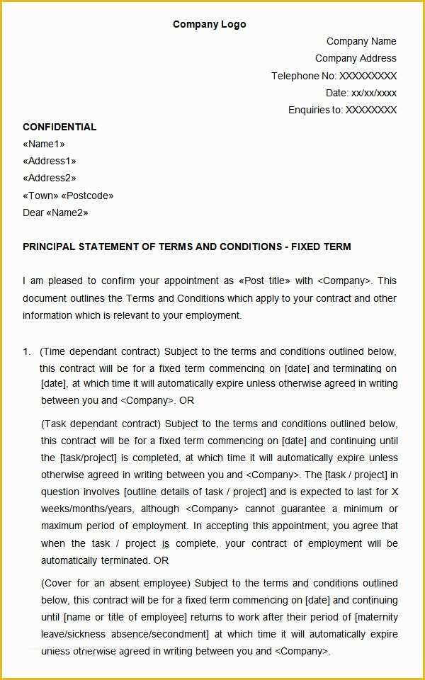 Terms Of Use Agreement Template Free Of 23 Hr Contract Templates Hr Templates