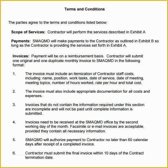 Terms of use agreement