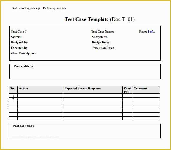 Test Case Template Excel Free Download Of 10 Useful Test Case Templates to Download for Free